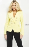 Jovani 04171 Double Breasted Blazer In Yellow