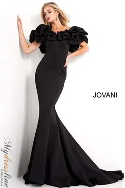 Pre-owned Jovani 04368 Evening Dress Lowest Price Guarantee Authentic In Black