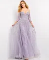 Jovani 04632 Long Formal Prom Beaded Dress In Purple