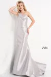 Jovani 04723 One Shoulder Long Mermaid Evening Dress In White