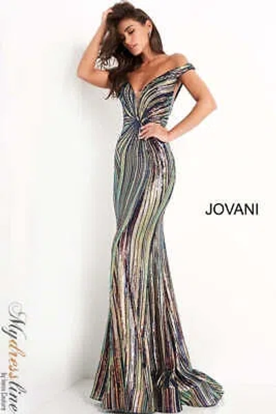 Pre-owned Jovani 04809 Evening Dress Lowest Price Guarantee Authentic In Pink-fuchsia