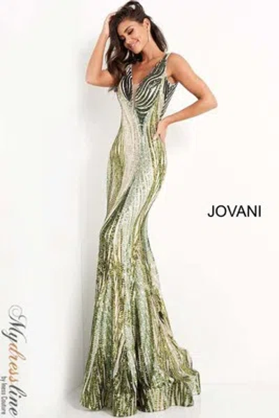 Pre-owned Jovani 05103 Evening Dress Lowest Price Guarantee Authentic In Green