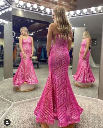 Jovani 06017 Sequin Formal Long Prom Dress In Pink