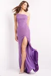 Jovani 06126 One Shoulder Long Formal Prom Dress In Purple