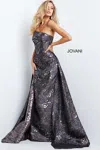 Jovani 06255 Strapless Long Evening Dress In Multi