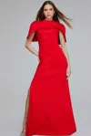 Jovani 06538 Long Slit Formal Dress In Red