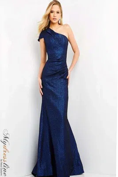 Pre-owned Jovani 06751 Evening Dress Lowest Price Guarantee Authentic In Cobalt