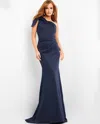 Jovani 06753 Long Mermaid Formal Prom Dress In Blue