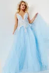 Jovani 06808 Long Ball Gown Formal Prom Dress In Blue