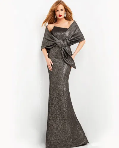Jovani 06867 Long Print Mermaid Formal Prom Dress In Black