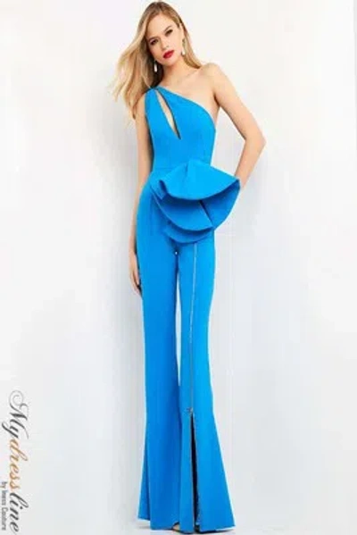 Pre-owned Jovani 07080 Evening Dress Lowest Price Guarantee Authentic In Peacock
