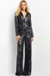 Jovani 07167 Sequin Long Formal Pants Only In Black