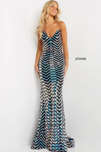 Jovani 07285 Strapless Formal Long Prom Dress In Multi