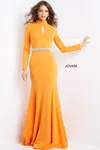 Jovani 07392 Formal Fitted Long Prom Dress In Orange