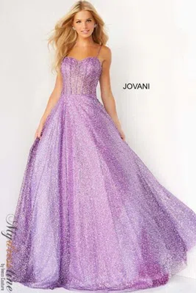 Pre-owned Jovani 07423 Evening Dress Lowest Price Guarantee Authentic In Purple