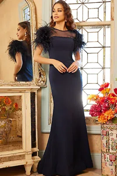 Pre-owned Jovani 07432 Evening Dress Lowest Price Guarantee Authentic In Light Blue