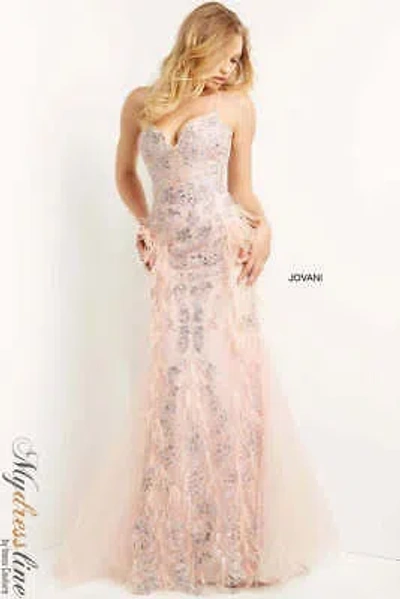 Pre-owned Jovani 07514 Evening Dress Lowest Price Guarantee Authentic In Blush