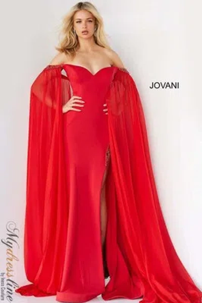 Pre-owned Jovani 07652 Evening Dress Lowest Price Guarantee Authentic In Red