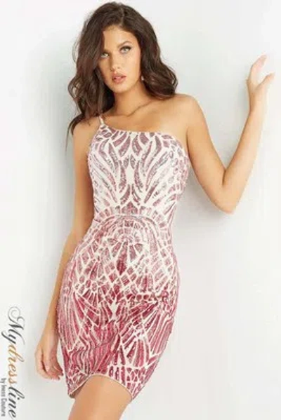 Pre-owned Jovani 07782 Evening Dress Lowest Price Guarantee Authentic In Silver/royal