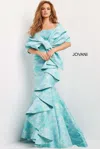 Jovani 08093 Long Mermaid Ruffle Formal Evening Prom Dress In Multi