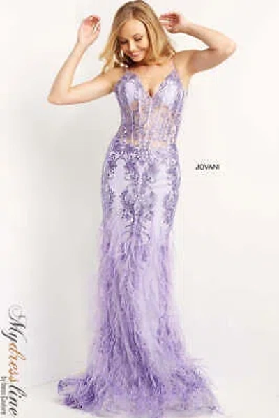 Pre-owned Jovani 08141 Evening Dress Lowest Price Guarantee Authentic In Ink