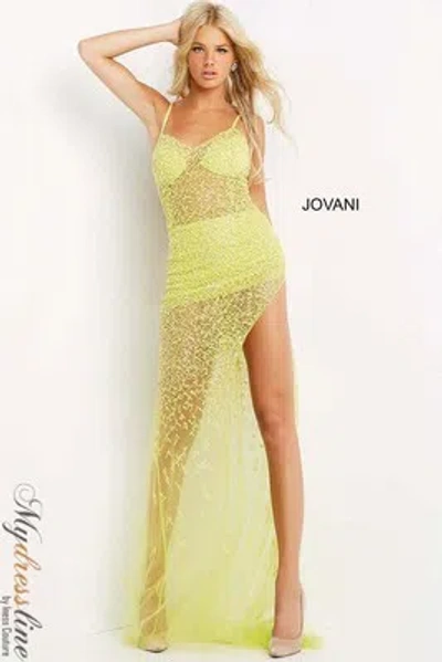 Pre-owned Jovani 08225 Evening Dress Lowest Price Guarantee Authentic In Lime