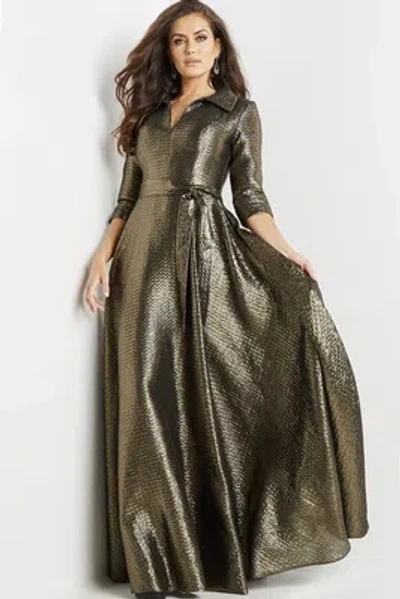 Pre-owned Jovani 08388 Evening Dress Lowest Price Guarantee Authentic In Bronze