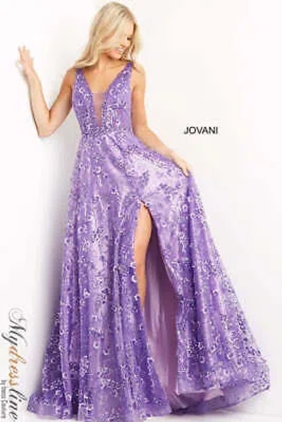 Pre-owned Jovani 08422 Evening Dress Lowest Price Guarantee Authentic In Purple