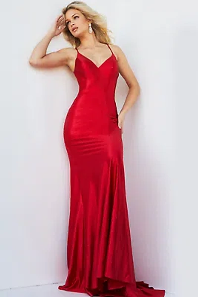Pre-owned Jovani 08464 Evening Dress Lowest Price Guarantee Authentic In Turquoise