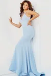 Jovani 08467 Spaghetti Strap Formal Long Prom Gown In Blue
