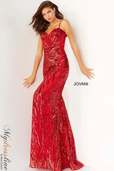Pre-owned Jovani 08481 Evening Dress Lowest Price Guarantee Authentic In Iredenscnt Blue