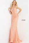 Jovani 08489 Spaghetti Strap Long Formal Prom Dress In Orange