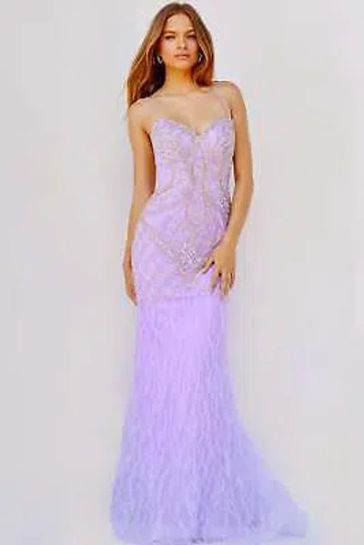 Pre-owned Jovani 08550 Evening Dress Lowest Price Guarantee Authentic In Blue