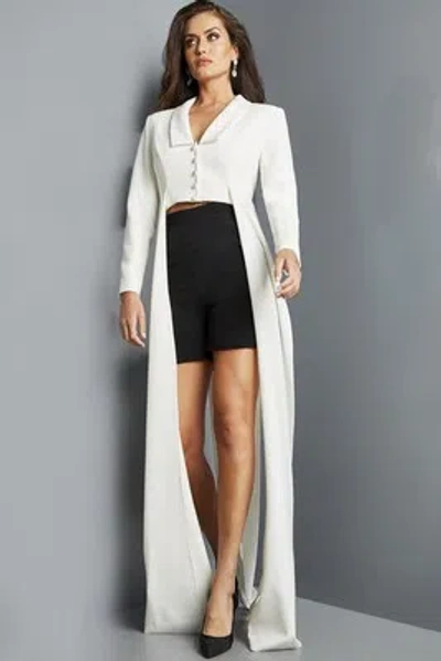 Pre-owned Jovani 09127 Evening Dress Lowest Price Guarantee Authentic In Black/white