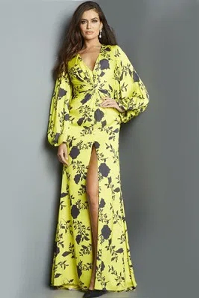 Pre-owned Jovani 09453 Evening Dress Lowest Price Guarantee Authentic In Yellow/black