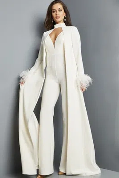 Pre-owned Jovani 09479 Evening Dress Lowest Price Guarantee Authentic In Ivory