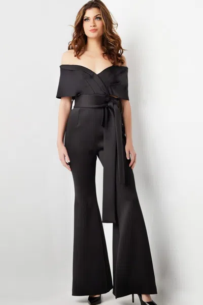 Jovani 09726 Long Formal High Waist Jumpsuit In Black