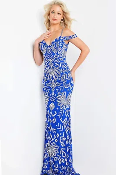 Pre-owned Jovani 09905 Evening Dress Lowest Price Guarantee Authentic In Fuschia