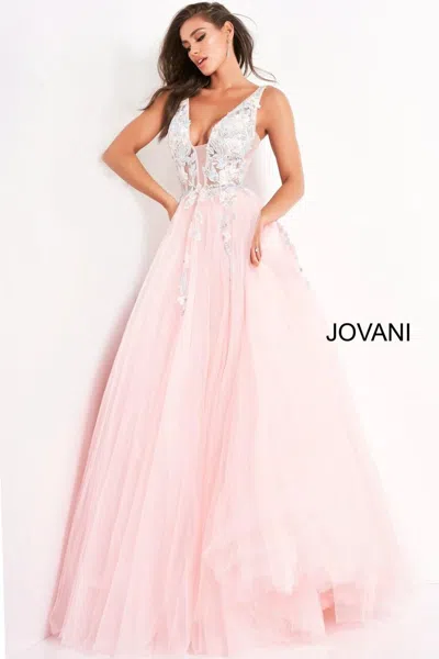 Jovani 11092 Sleeveless Long Formal Gown In Pink