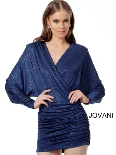 Jovani 1696 Short Formal Dress In Blue