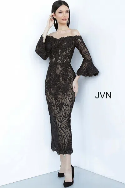 Jovani 2241 Short Lace Formal Dress In Black