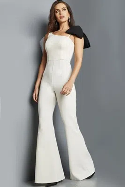 Pre-owned Jovani 22589 Evening Dress Lowest Price Guarantee Authentic In Ivory/black