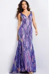 Jovani 22770 Long Formal Sleeveless Prom Dress In Purple