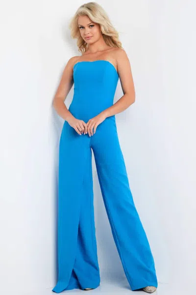 Jovani 23082 Long Evening Formal Jumpsuit In Blue