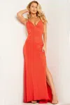 Jovani 23688 Prom Beaded Formal Evening Long Gown In Orange