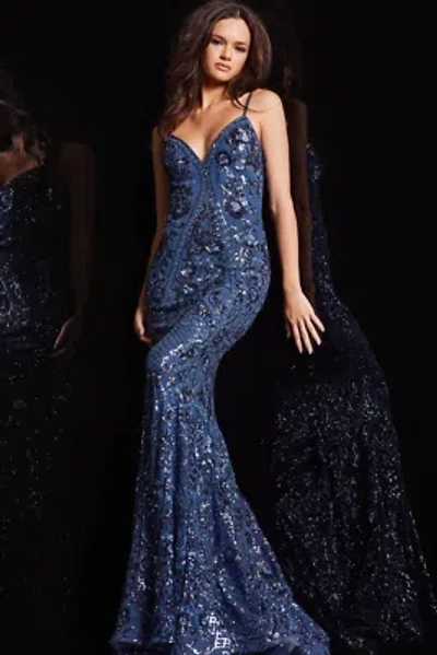 Pre-owned Jovani 23839 Evening Dress Lowest Price Guarantee Authentic In Mint