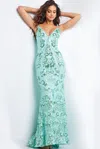 Jovani 23839 Long Formal Prom Dress In Green