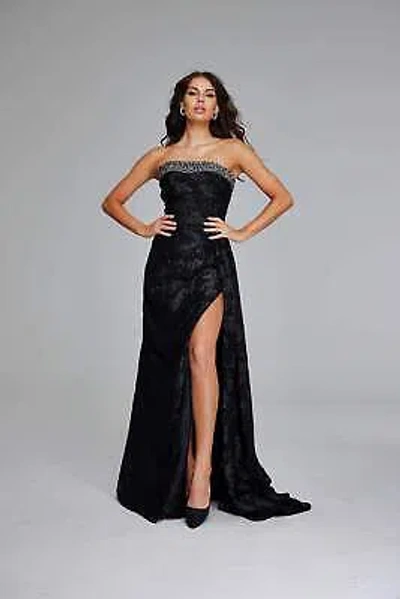 Pre-owned Jovani 23892 Evening Dress Lowest Price Guarantee Authentic In Black