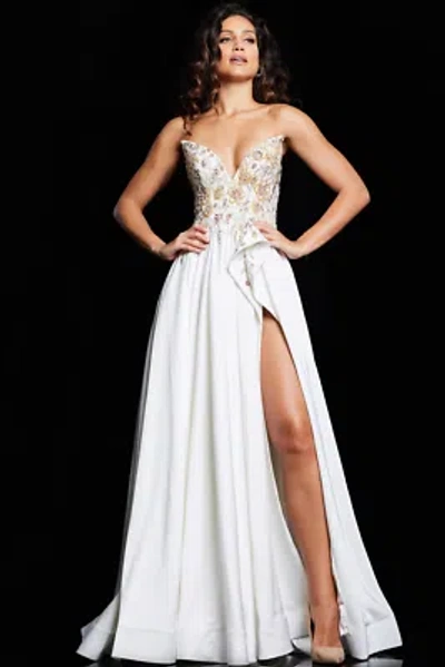 Pre-owned Jovani 23937 Evening Dress Lowest Price Guarantee Authentic In Black