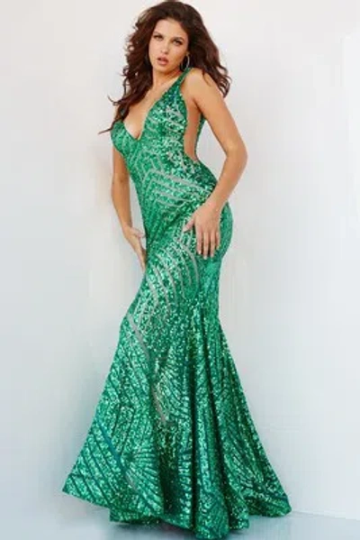 Pre-owned Jovani 24097 Evening Dress Lowest Price Guarantee Authentic In Purple